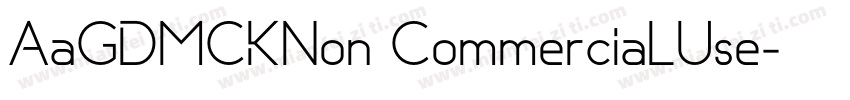 AaGDMCKNon CommerciaLUse字体转换